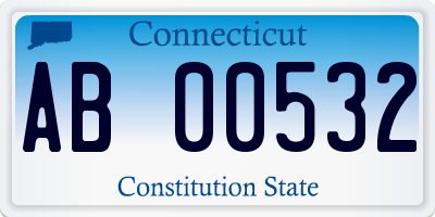 CT license plate AB00532