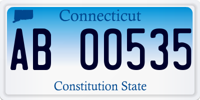 CT license plate AB00535