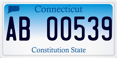 CT license plate AB00539