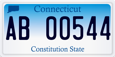 CT license plate AB00544