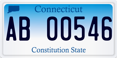 CT license plate AB00546