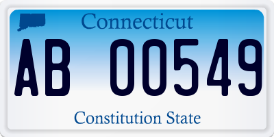 CT license plate AB00549