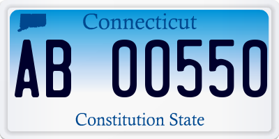 CT license plate AB00550