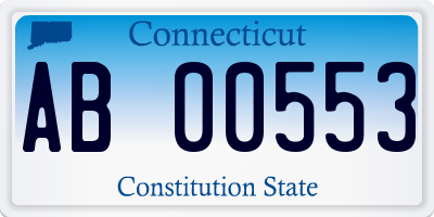 CT license plate AB00553