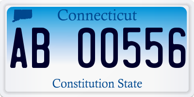 CT license plate AB00556