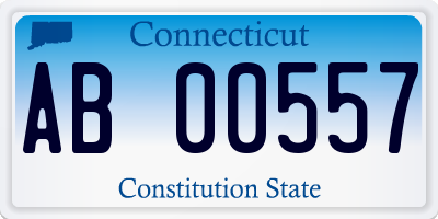 CT license plate AB00557