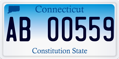 CT license plate AB00559