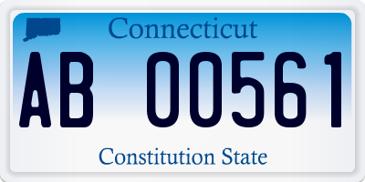 CT license plate AB00561