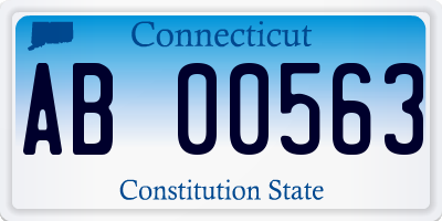 CT license plate AB00563