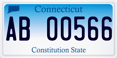 CT license plate AB00566