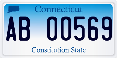 CT license plate AB00569