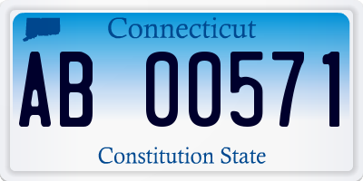 CT license plate AB00571