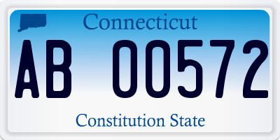 CT license plate AB00572