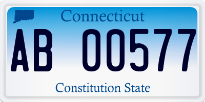 CT license plate AB00577