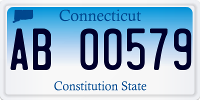 CT license plate AB00579