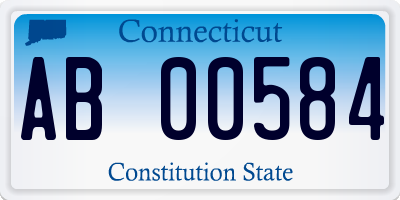 CT license plate AB00584