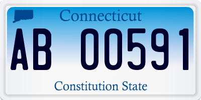 CT license plate AB00591