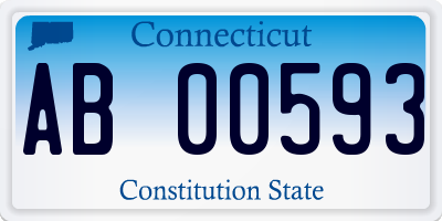 CT license plate AB00593