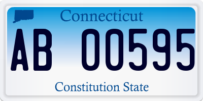 CT license plate AB00595