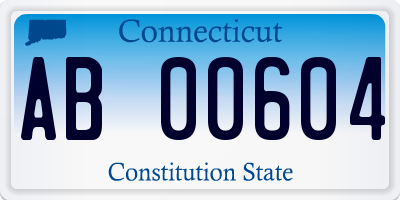 CT license plate AB00604