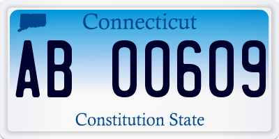 CT license plate AB00609