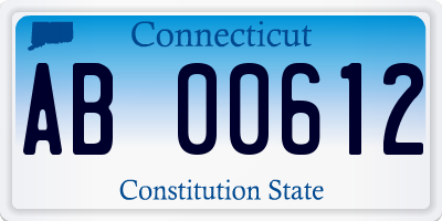 CT license plate AB00612