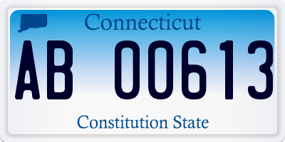 CT license plate AB00613