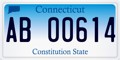 CT license plate AB00614