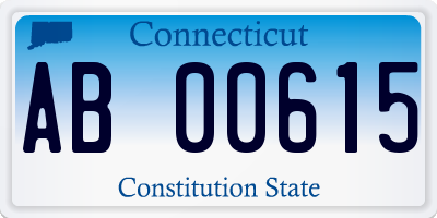 CT license plate AB00615