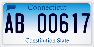 CT license plate AB00617