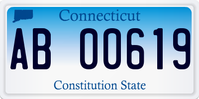 CT license plate AB00619