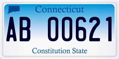 CT license plate AB00621