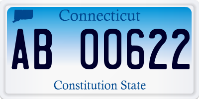 CT license plate AB00622