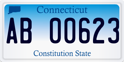 CT license plate AB00623