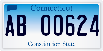 CT license plate AB00624