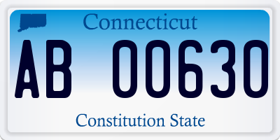 CT license plate AB00630