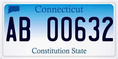 CT license plate AB00632