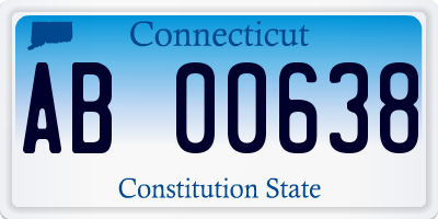 CT license plate AB00638