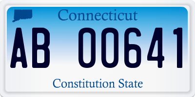 CT license plate AB00641