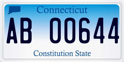 CT license plate AB00644