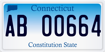 CT license plate AB00664