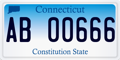 CT license plate AB00666