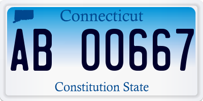 CT license plate AB00667