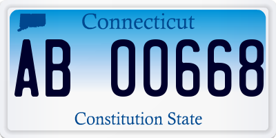 CT license plate AB00668