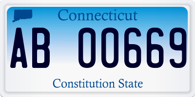 CT license plate AB00669