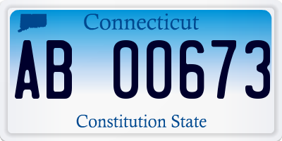 CT license plate AB00673