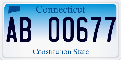 CT license plate AB00677