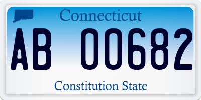 CT license plate AB00682