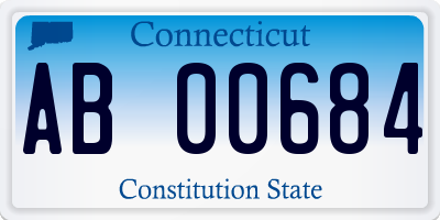 CT license plate AB00684