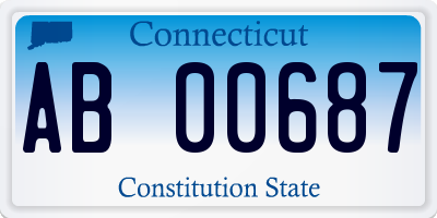 CT license plate AB00687